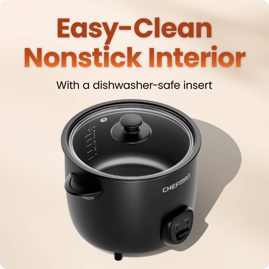 Rice Cooker 10 Cup - หม้อหุงข้าวไฟฟ้าขนาด 10 ถ้วย, หม้อด้านในเคลือบสารกันติด, ระบบอุ่นอัตโนมัติ, เครื่องหุงข้าวขนาดใหญ่สำหรับครอบครัว