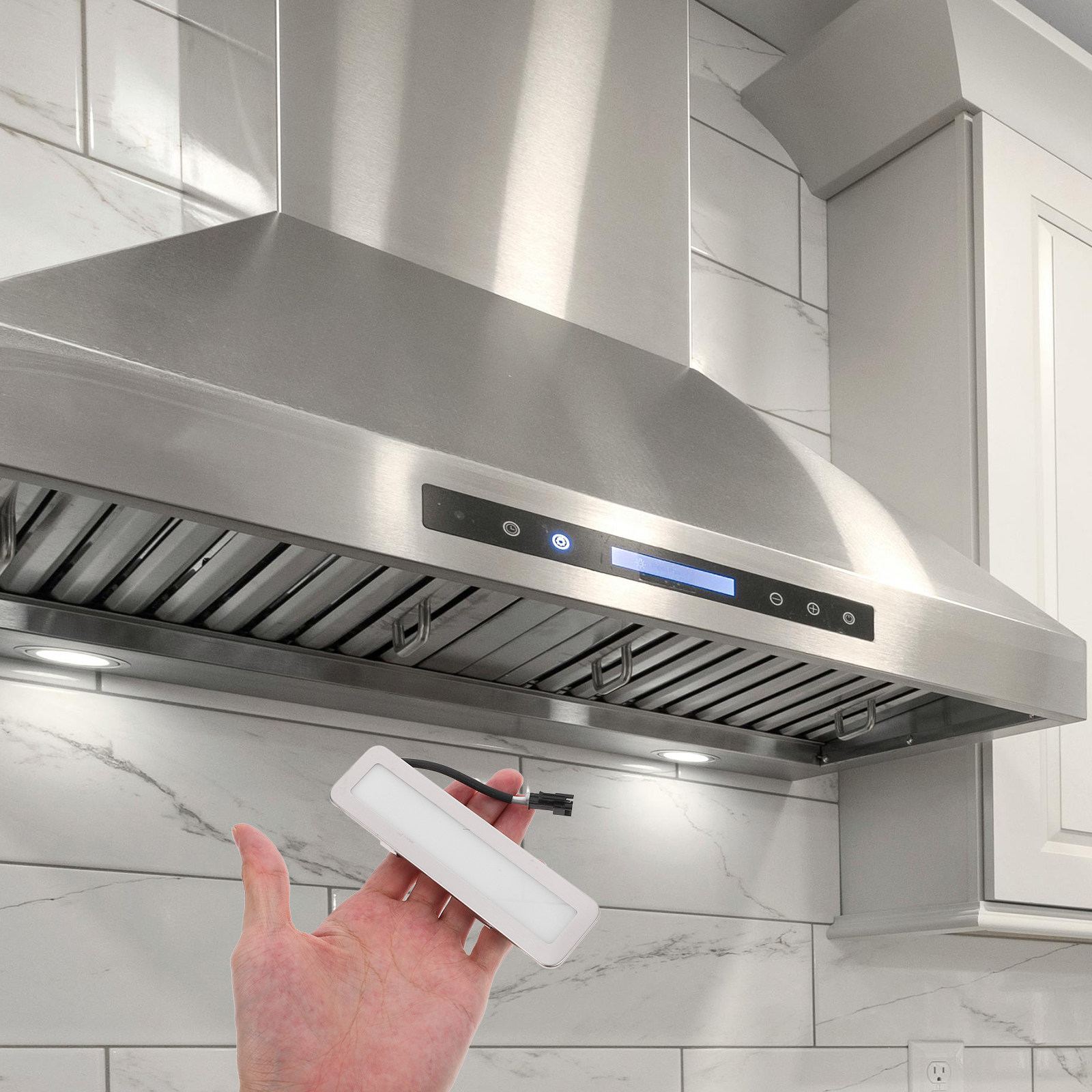 Kitchen Appliances Youtube - หลอดไฟสำหรับเครื่องดูดควันในครัวรูปทรงสี่เหลี่ยมผืนผ้า ความสว่างสูง สำหรับเตาแก๊ส ตู้เย็น หลอดไฟ LED