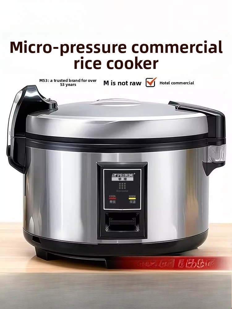 Rice Cooker 10 Cup - หม้อหุงข้าวเชิงพาณิชย์ขนาดใหญ่สำหรับโรงอาหารขนาดใหญ่ (10-20-30-40 คน), หม้อหุงข้าวขนาดใหญ่พิเศษ 10 ลิตร