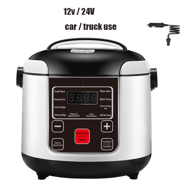 Rice Cooker 10 Cup - เครื่องปั่นอาหารโจ๊กรถหม้อหุงข้าวขนาดจิ๋ว12V 24V, ที่อุ่นอาหารกล่องข้าวกลางวันอุ่นอาหาร1L 2L