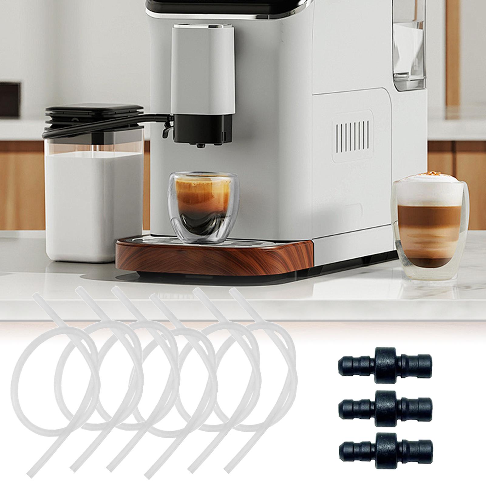 Kitchen Appliances Youtube - ท่อนมกาแฟ 6 ชิ้น ชุดสายยางนมสำหรับเครื่องชงกาแฟพร้อมข้อต่อ 3 ชิ้น