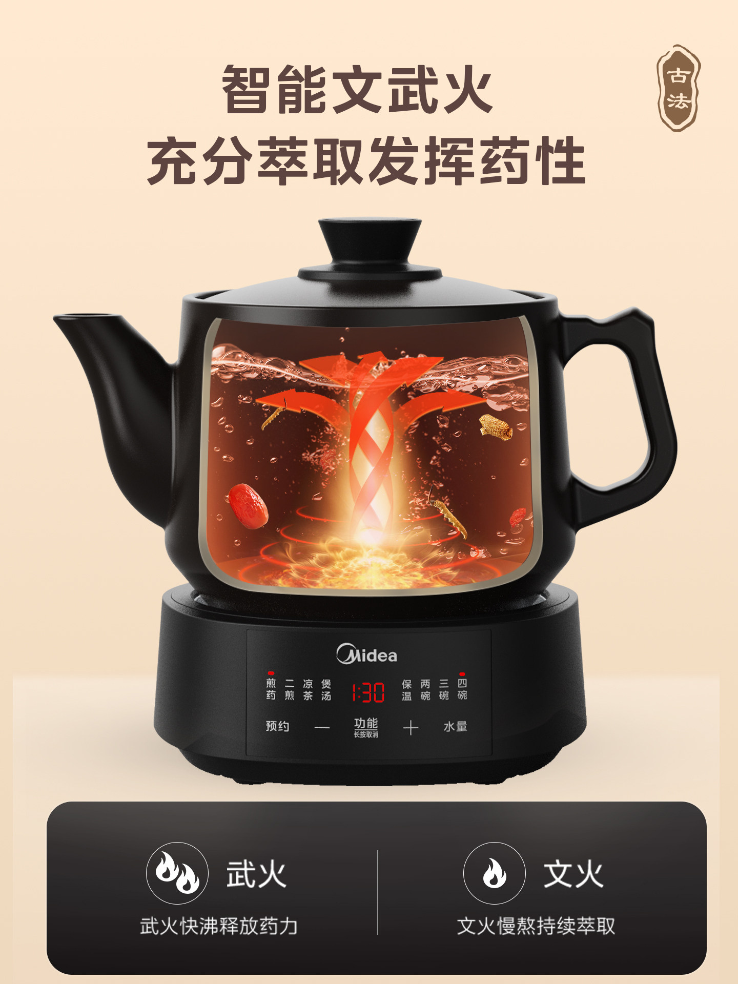 หม้อต้มสมุนไพรไฟฟ้า Midea 220V - Slow Cooker Ceramic บทวิจารณ์และราคา