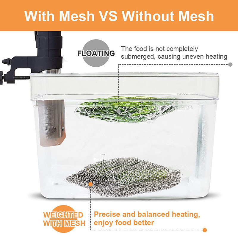 Sous Vide Sinker ตาข่ายสเตนเลส - Sous Vide Immersion บทวิจารณ์และราคา