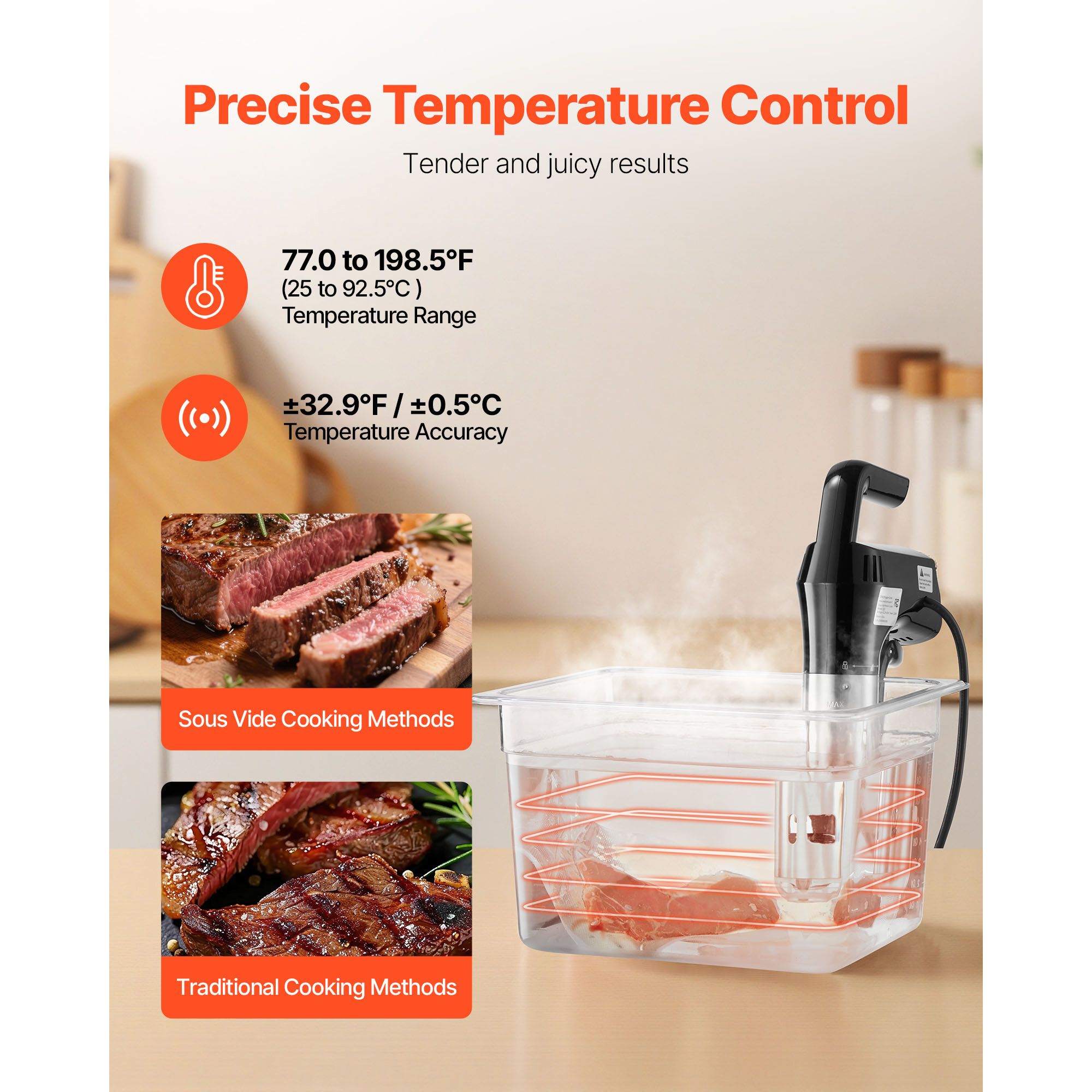 เครื่องปรุงอาหารซูวีดแบบแม่นยำ - Sous Vide Immersion บทวิจารณ์และราคา